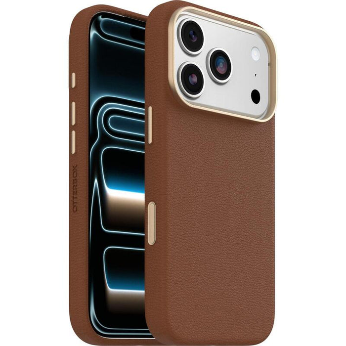 Otterbox Symmetry Series Carcasa Trasera Para Teléfono Móvil Compatibilidad Con Magsafe Cuero De Cactus Imán Poliuretano Silla De Montar Desértica (Marrón) Para Apple Iphone 17 Pro
