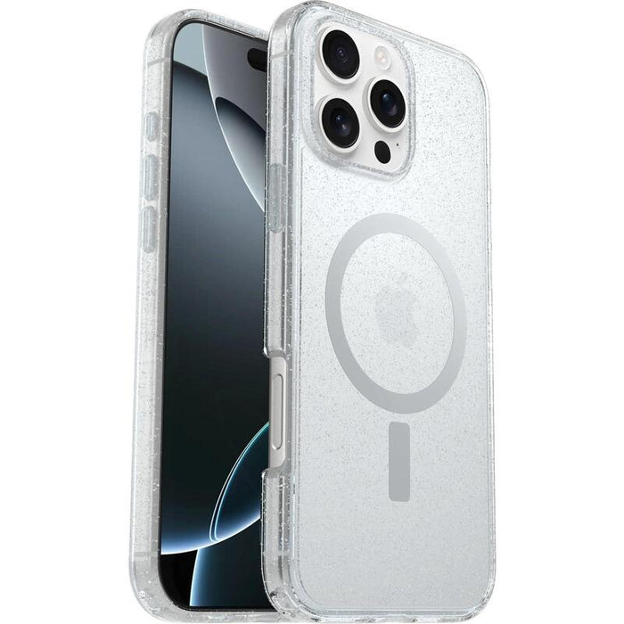 Otterbox Symmetry Series Carcasa Trasera Para Teléfono Móvil Compatibilidad Con Magsafe Policarbonato Elastómero Termoplástico (Tpe) Polvo Estelar 3.0 (Transparente) Para Apple Iphone 16 Pro Max