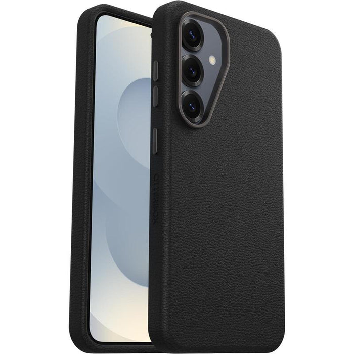 Otterbox Symmetry Series Carcasa Trasera Para Teléfono Móvil Cuero De Cactus Noir Ash (Negro) Para Samsung Galaxy S25
