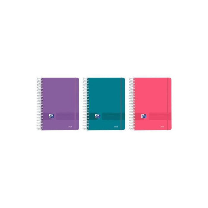 Oxford Agenda Anual Live&Go Espiral A5 320h Dp C/Surtidos Vivos 2026