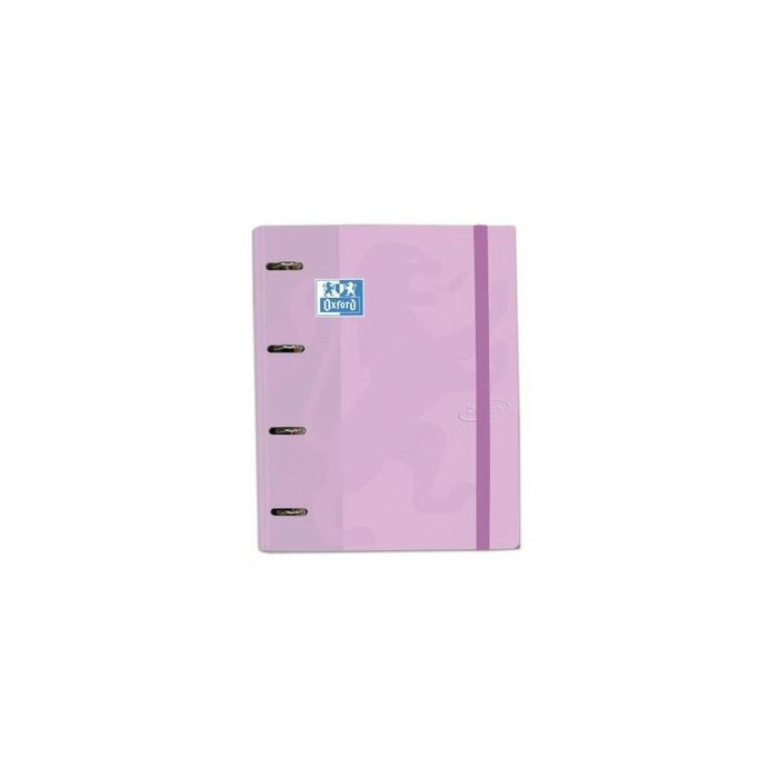 Oxford Carpeta De Anillas Touch 4x35 Europeanbinder Con Recambio 100 Hojas 5x5 A4+ Malva Pastel