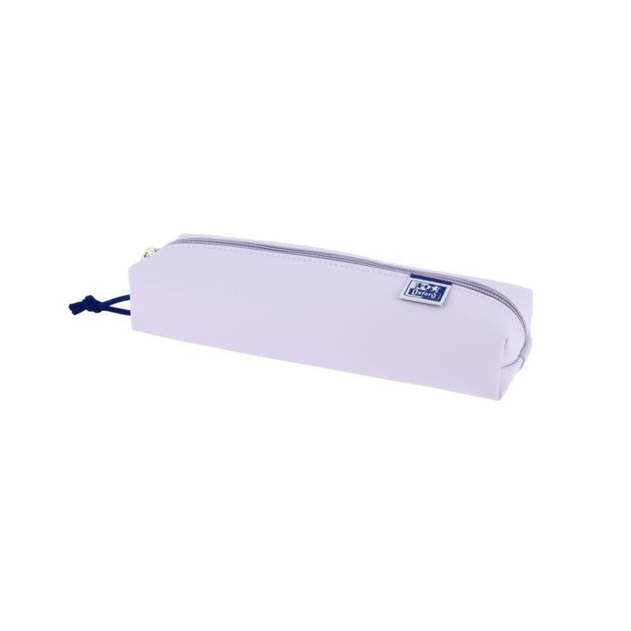 Oxford Live & Go Estuche Rectangular Mediano - Material Acolchado - Goma Elastica Para Unirlo Al Cuaderno - Malva