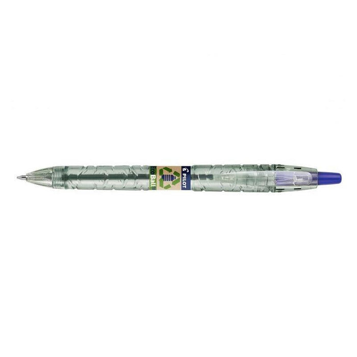 Pack 10 Unidades Pilot Boligrafo De Bola Retractil B2p Ecoball Begreen - Punta Redonda 1mm - Trazo 0.27mm - 86,64% De Plastico Reciclado - Recargable - Color Azul