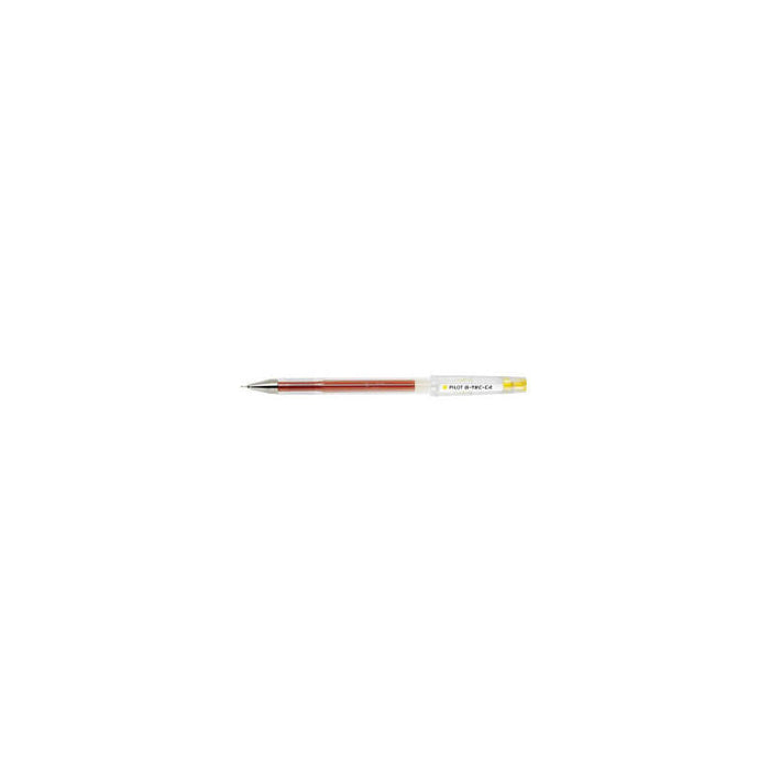 Pack 12 Unidades Pilot Boligrafo De Gel G-Tec C4 - Extra Fino - Recargable - Punta De Bola 0.4mm - Trazo 0.2mm - Color Amarillo
