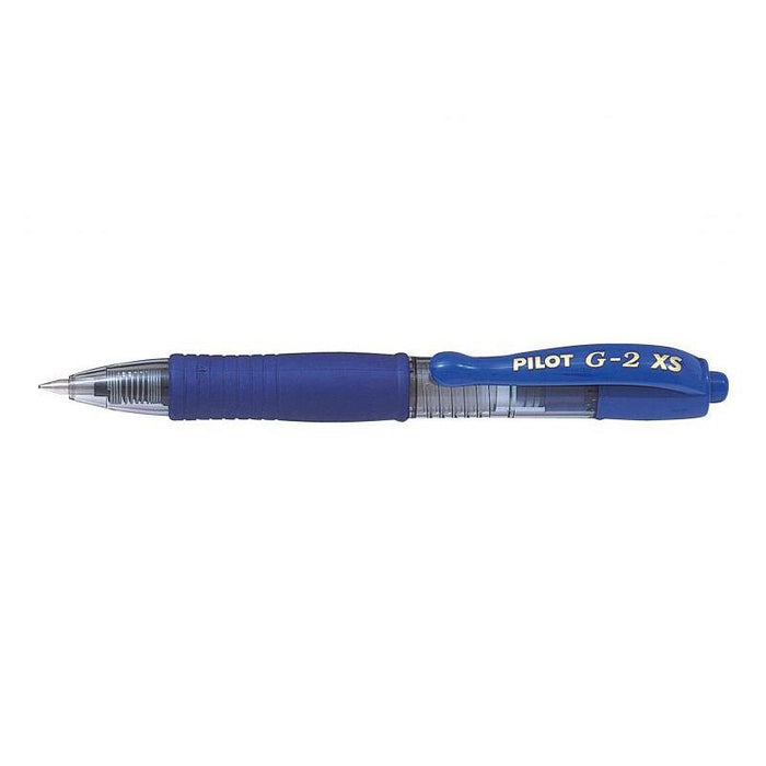 Pack 12 Unidades Pilot Boligrafo De Gel G2 Pixie Xs Retractil - Punta De Bola Redonda 0.7mm - Trazo 0.32mm - Grip Ergonomico - Color Azul