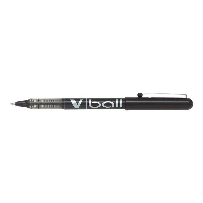 Pack 12 Unidades Pilot Boligrafo De Tinta Liquida V Ball 05 Rollerball - Punta De Bola Redonda 0.5mm - Trazo 0.3mm - Color Negro