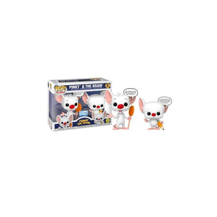 Pack 2 Funko Pop Pinky Y Cerebro - Cartoon Network Brillante En La Oscuridad - 889698884013