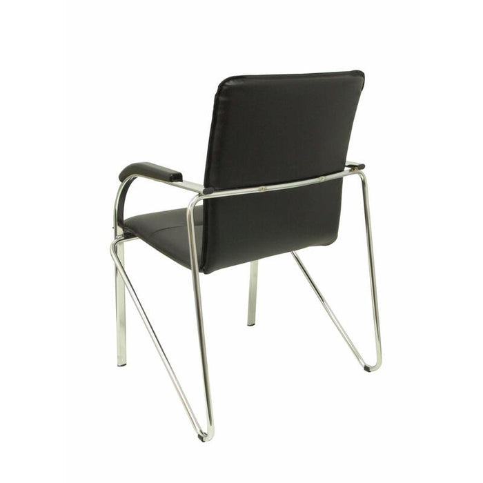 Pack 2 Sillas Balsa Similpiel Negro Estructura Cr