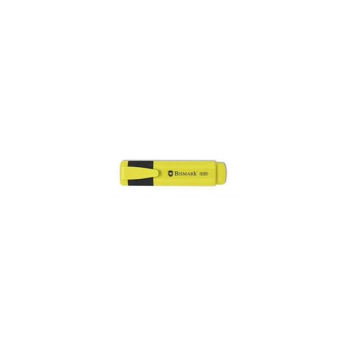 Pack De 10 Unidades Bismark Rotulador Fluorescente - Punta Biselada 1 - 5mm Aprox - Tinta Base De Agua - Color Amarillo