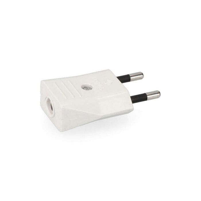 Pack De 10 Unidades - Clavija 10a 250v Blanca 4mm (Retractilada) Edm