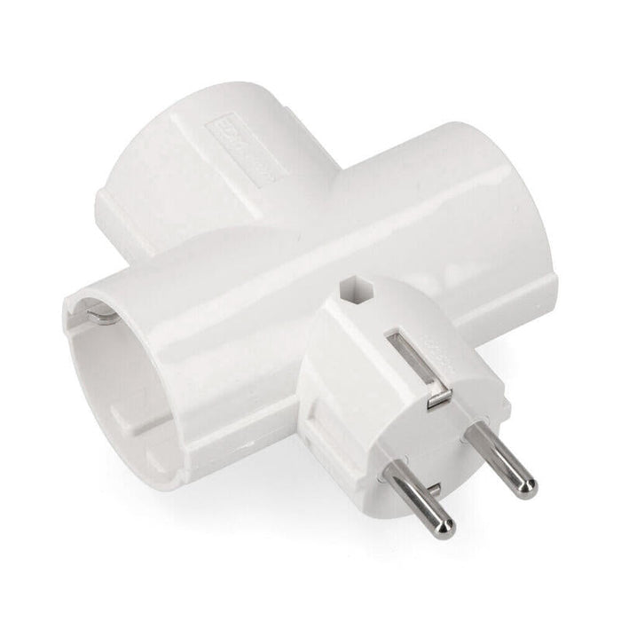 Pack De 10 Unidades - Clavija Triple Con Baquelita T/Tl 16a 250v (Retractilada) Edm