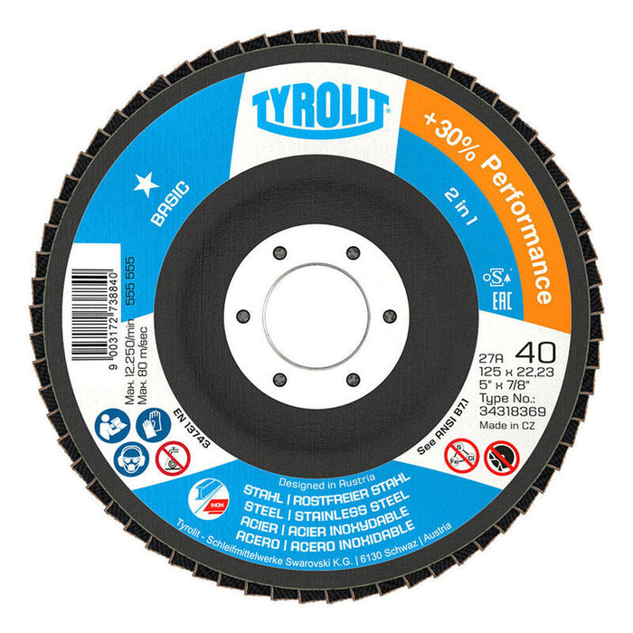 Pack De 10 Unidades - Disco Láminas 27cla Ø125 X 22,23 Mm, Grano 60