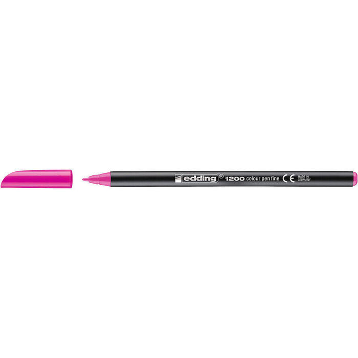 Pack De 10 Unidades Edding 1200 Rotulador Punta Redonda - Trazo 1mm - Tinta Con Base De Agua - Color Rosa Neon