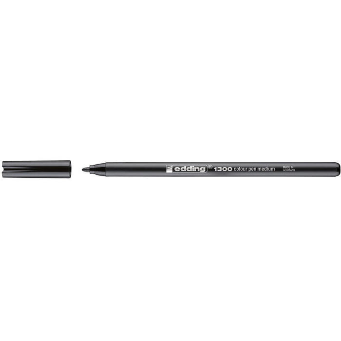 Pack De 10 Unidades Edding 1300 Rotulador Punta Redonda - Trazo 2 Mm. - Tinta Con Base De Agua - Color Negro