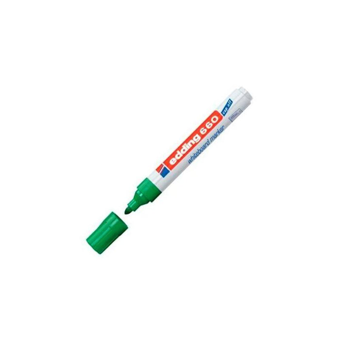 Pack De 10 Unidades Edding Marcador De Pizarra Blanca 660 Verde