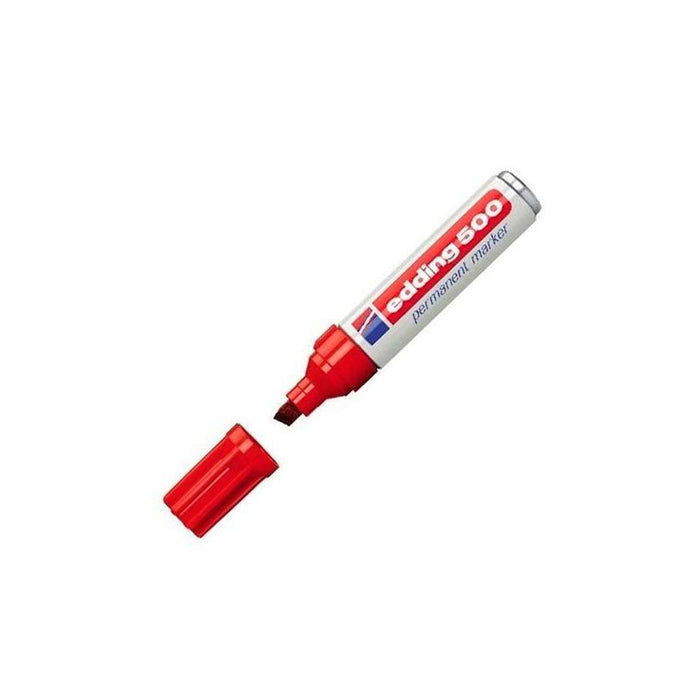 Pack De 10 Unidades Edding Marcador Permanente 500 Rojo