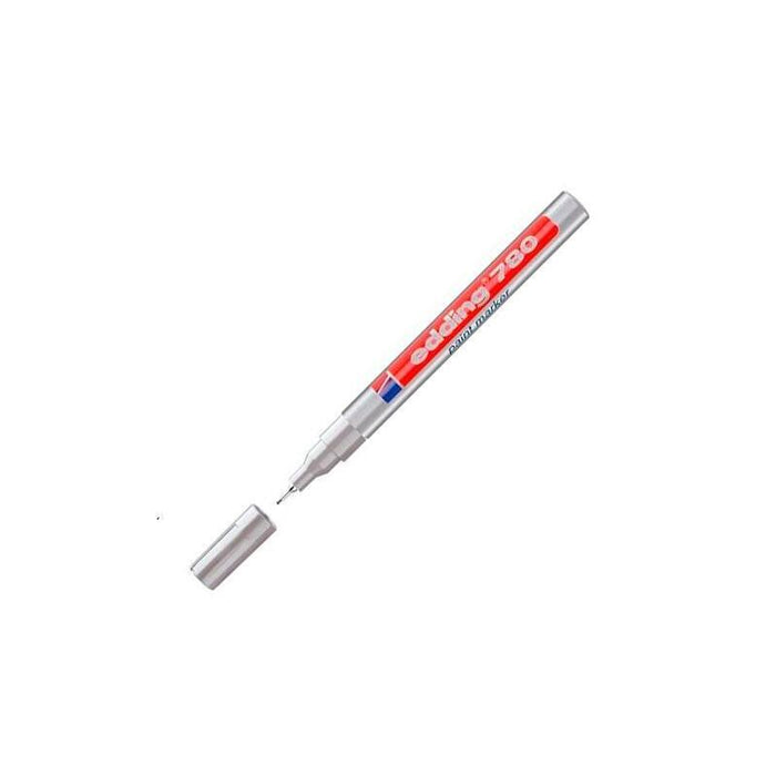 Pack De 10 Unidades Edding Marcador Permanente 780 Plata