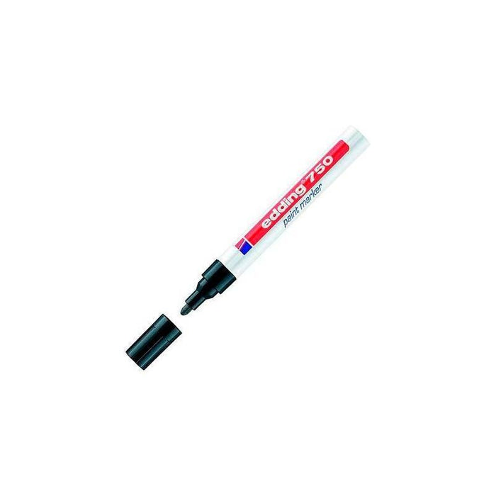 Pack De 10 Unidades Edding Marcador Permanente Tinta Opaca 750 Negro