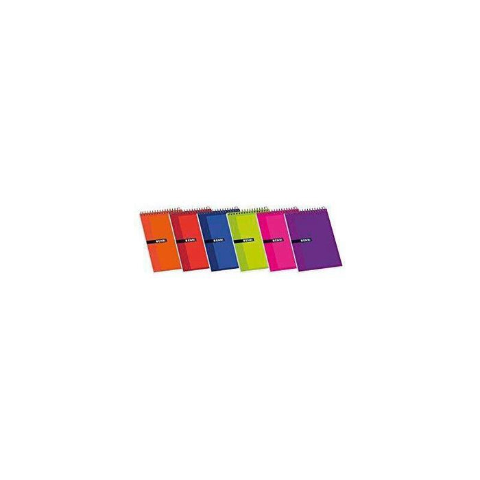 Pack De 10 Unidades Enri Bloc Espiral 80 Hojas 4x4 Tapas Blandas 16º Apaisado Colores Surtidos