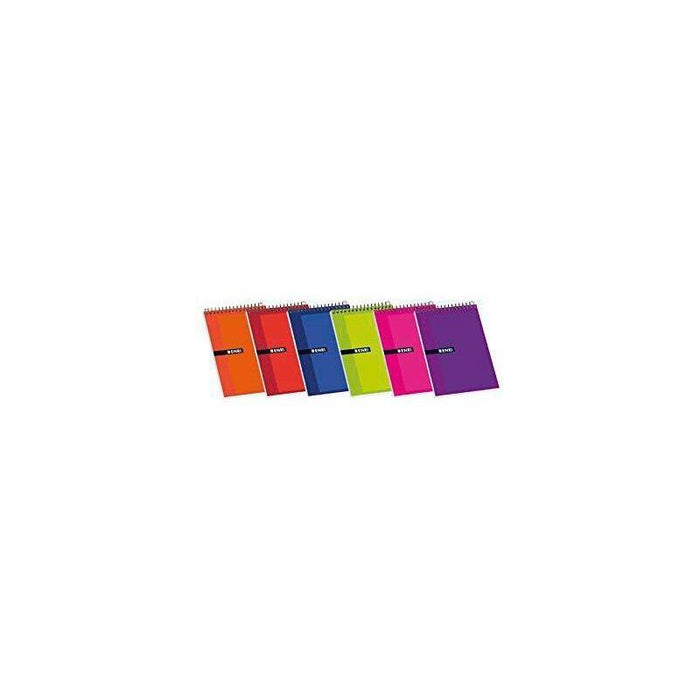 Pack De 10 Unidades Enri Bloc Espiral 80 Hojas 4x4 Tapas Blandas 8º Apaisado Colores Surtidos