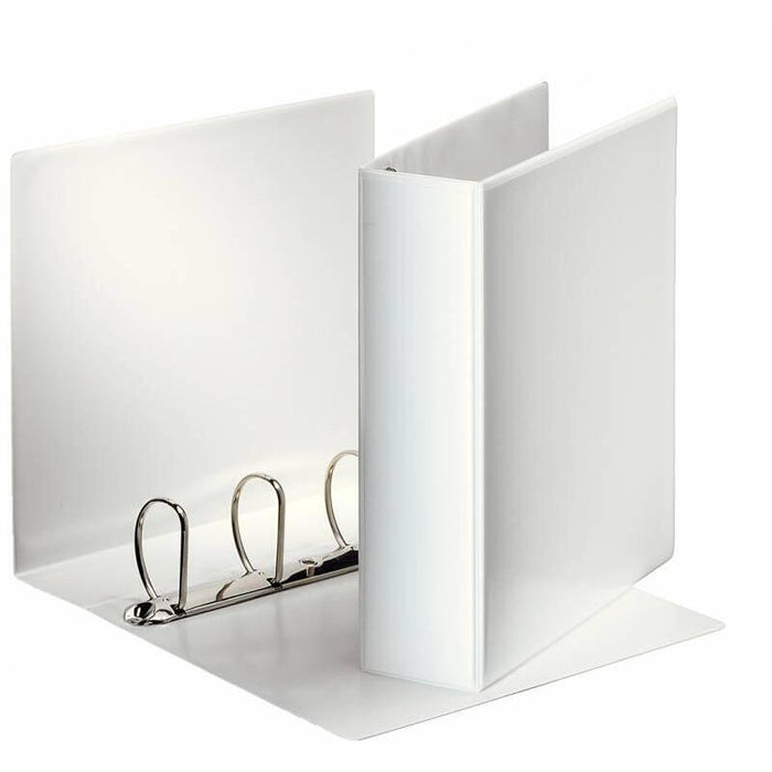 Pack De 10 Unidades Esselte Carpeta Canguro Gama Basica 60mm - Mecanismo 4 Anillas Mixtas - 2 Bolsillos Exteriores - A4 - Blanco