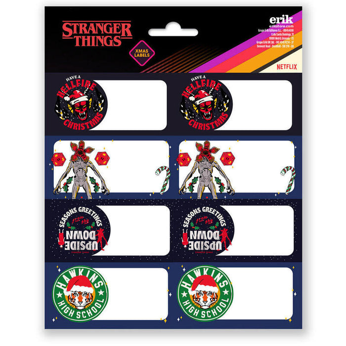 Pack De 10 Unidades - Etiquetas Adhesivas Stranger Things