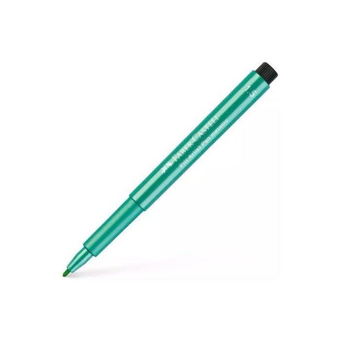 Pack De 10 Unidades Faber Castell Rotulador Pitt Artist Pen Metallic Verde Metálico