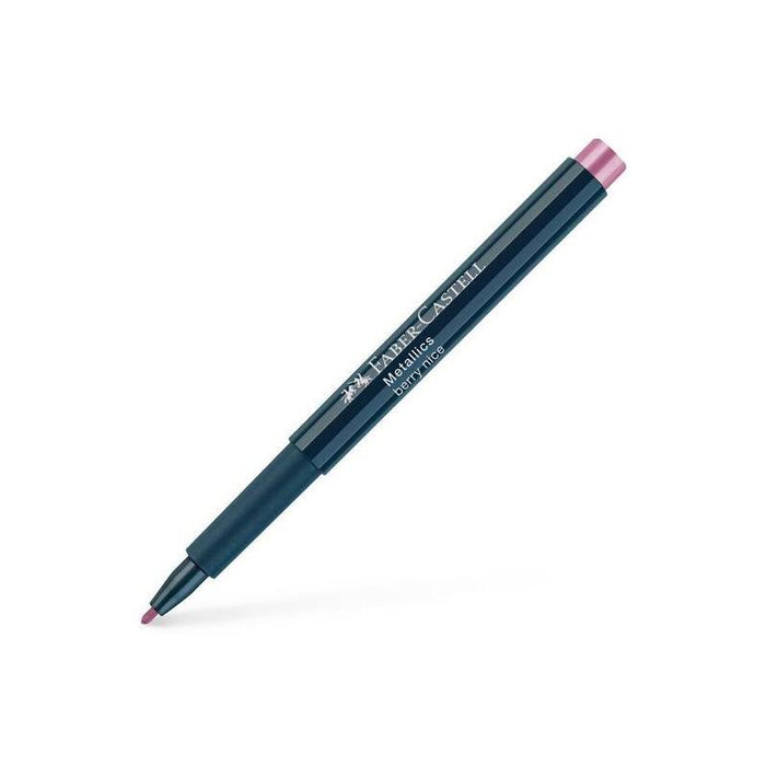 Pack De 10 Unidades Faber Castell Rotulador Punta De Fibra Metallics Marker Berry Nice