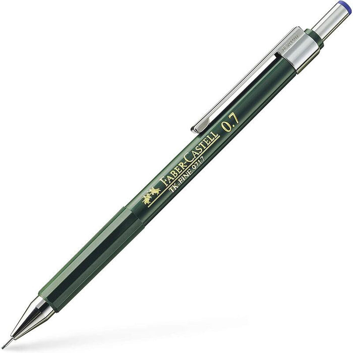 Pack De 10 Unidades Faber-Castell Tk-Fine 9713 Portaminas - Mina Hb - Trazo 0.7mm - Goma De Borra Integrada