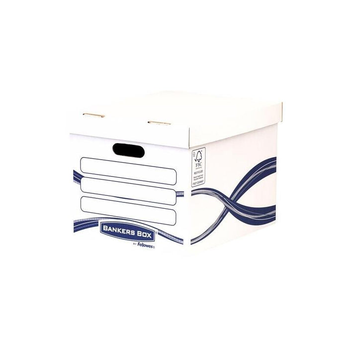 Pack De 10 Unidades Fellowes Bankers Box Basic Contenedor De Archivos - Montaje Manual - Carton Reciclado Certificacion Fsc
