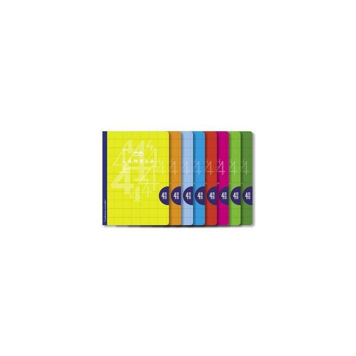 Pack De 10 Unidades Lamela Libreta Grapada 50h A4 90gr Cuadrovía 4mm C/Margen Cubierta Básica C/Surtidos