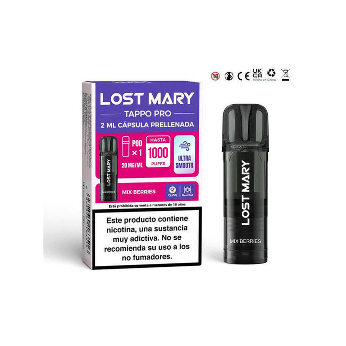Pack De 10 Unidades Lost Mary Tappo Pro 2mlx1 2% Mix Berries