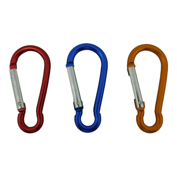 Pack De 10 Unidades - Mosquetón Msq04, Aluminio, Colores Surtidos, 6 X 60 Mm, 2 Unidades