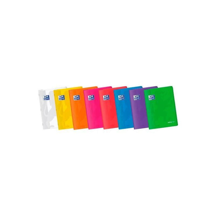 Pack De 10 Unidades Oxford Libreta Grapada Easybook A4 48h 4x4mm Tapa De Plástico C/Surtidos Vivos