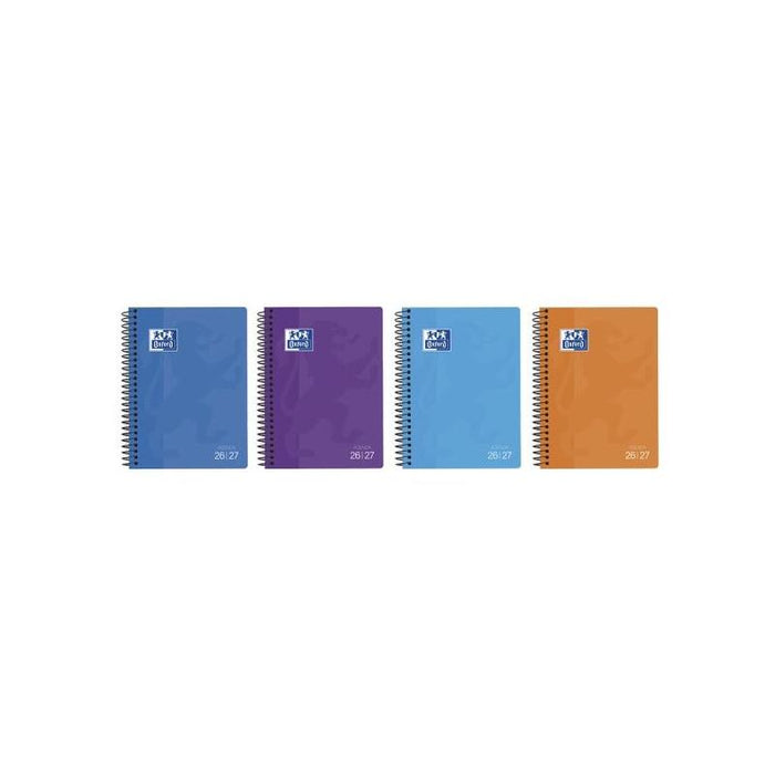 Pack De 10 Unidades Oxford School Agenda Escolar Con Espiral - Catalan - Tapa De Plastico - Formato Cuartilla - Semana