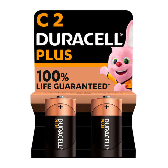 Pack De 10 Unidades - Pila Alkalina Duracell Plus Power C - Lr14 1,5v (Blister 2 Unid. Ø26,2x50mm