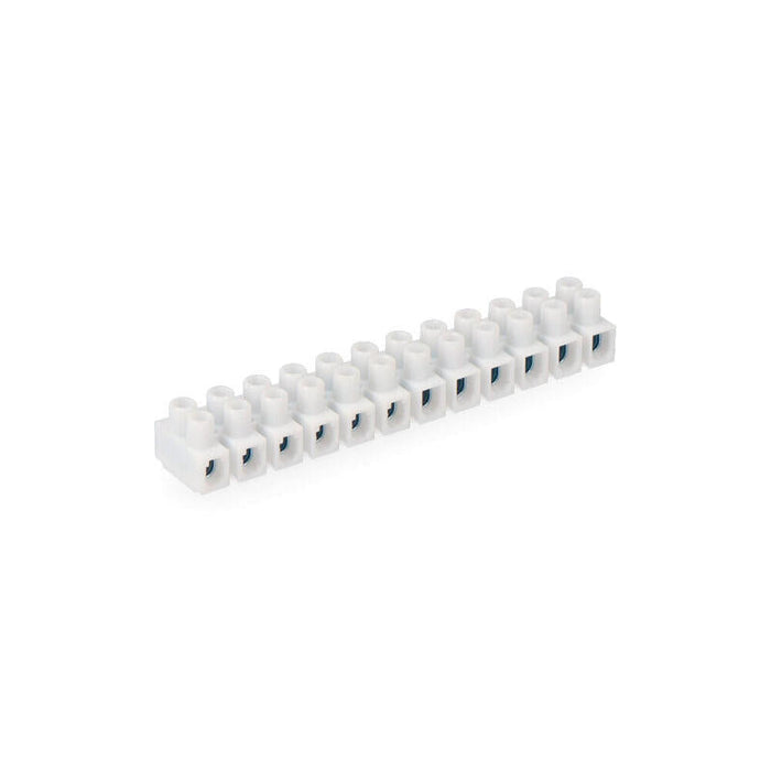 Pack De 10 Unidades - Regleta De Conexion De 2.5 Mm A 4 Mm , 12 Conectores, Homologada, Blanca (Retractilada)