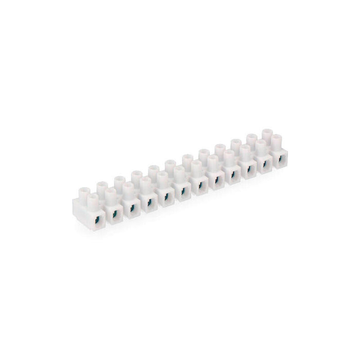 Pack De 10 Unidades - Regleta De Conexion De 4 Mm A 6 Mm , 12 Conectores, Homologada, Blanca