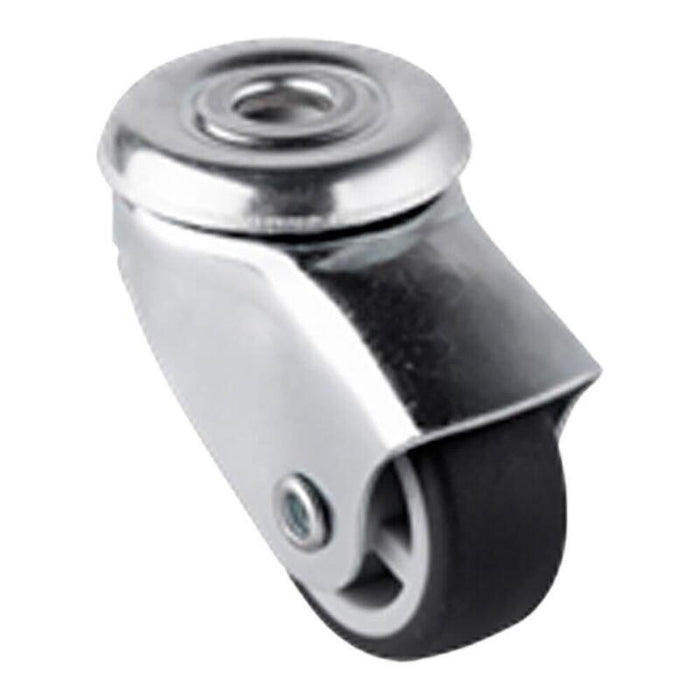 Pack De 10 Unidades - Rueda Mobiliario Emily, Sin Freno, Goma Gris, Agujero Pasante Ø8,2 Mm, Ø30 Mm