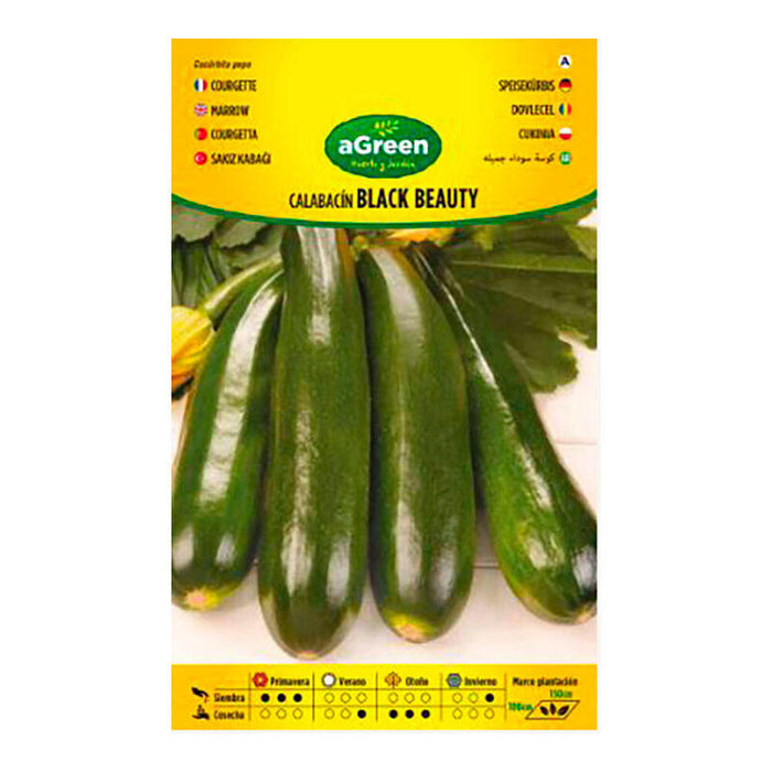 Pack De 10 Unidades - Sobre Con Semillas De Calabacin Black Beauty Agreen