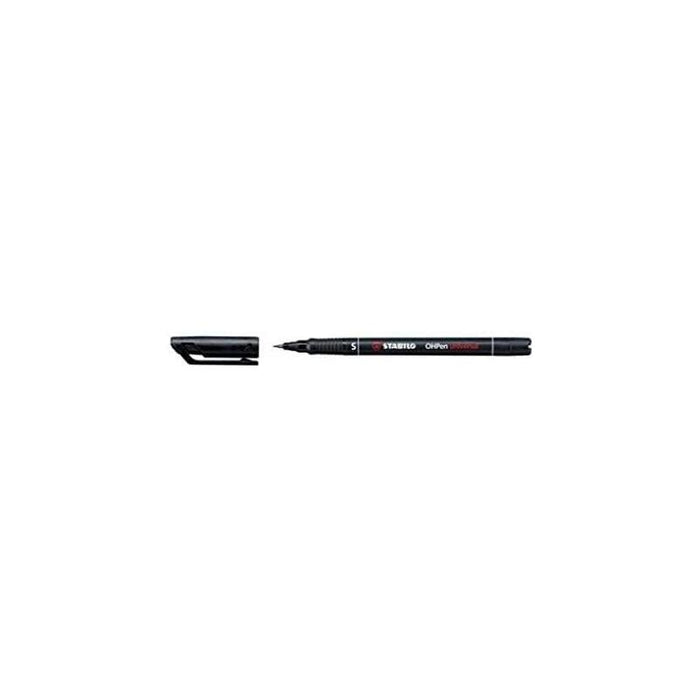 Pack De 10 Unidades Stabilo Ohpen Rotulador Permanente - Punta Superfina - Trazo De 0.4mm - Agarre Antideslizante - Tapon Ventilado - Color Negro