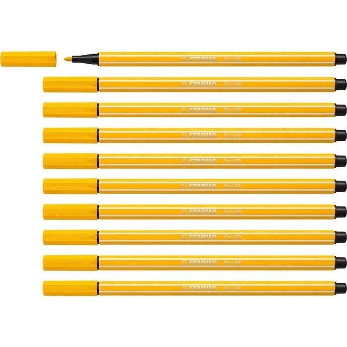 Pack De 10 Unidades Stabilo Pen 68 Rotulador De Punta De Fibra - Trazo De 1mm Aprox. - Tinta Con Base De Agua - Color