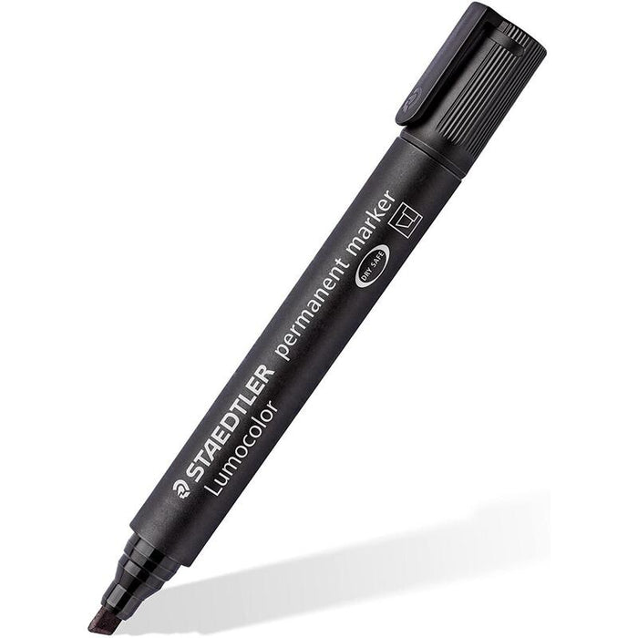 Pack De 10 Unidades Staedtler Lumocolor 350 Rotulador Permanente - Secado Rapido - Punta 2 - 5 Mm Aprox - Color Negro