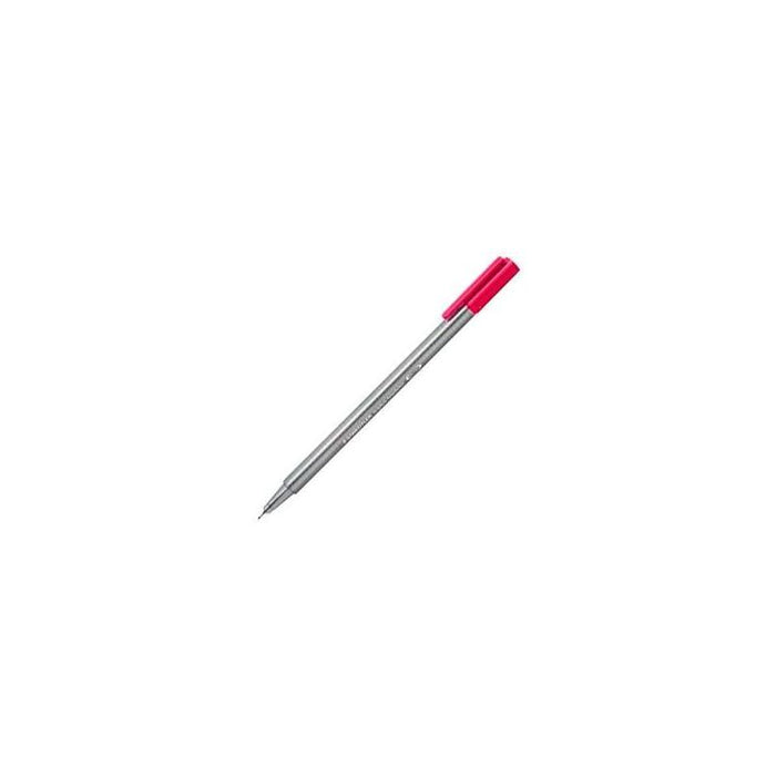 Pack De 10 Unidades Staedtler Rotulador Triplus Fineliner 334 Punta Superfina Rojo Burdeos