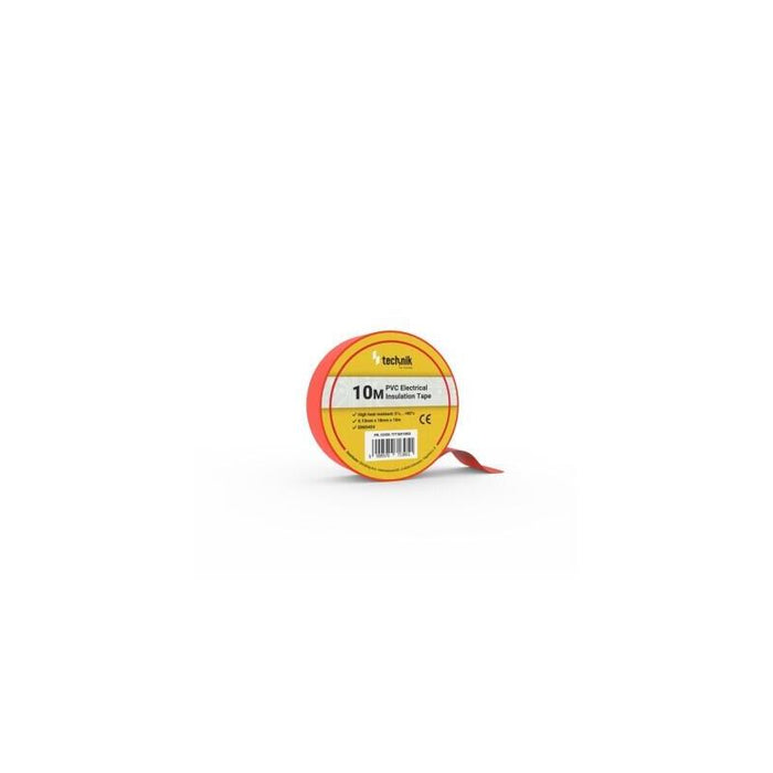 Pack De 10 Unidades Technik Cinta Aislante Pvc 0.13x18mm 10 Metros Rojo 10 Uds