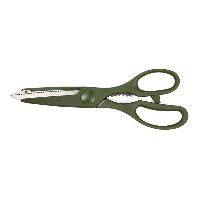 Pack De 10 Unidades - Tijeras De Cocina, Experto, De Acero Inoxidable, Verdes, 21,5 Cm