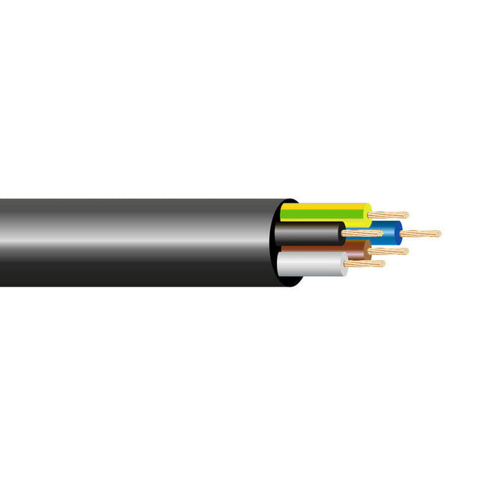 Pack De 100 Metros - Manguera 7x0,75mm H05vv-F 50v Negra 100mt