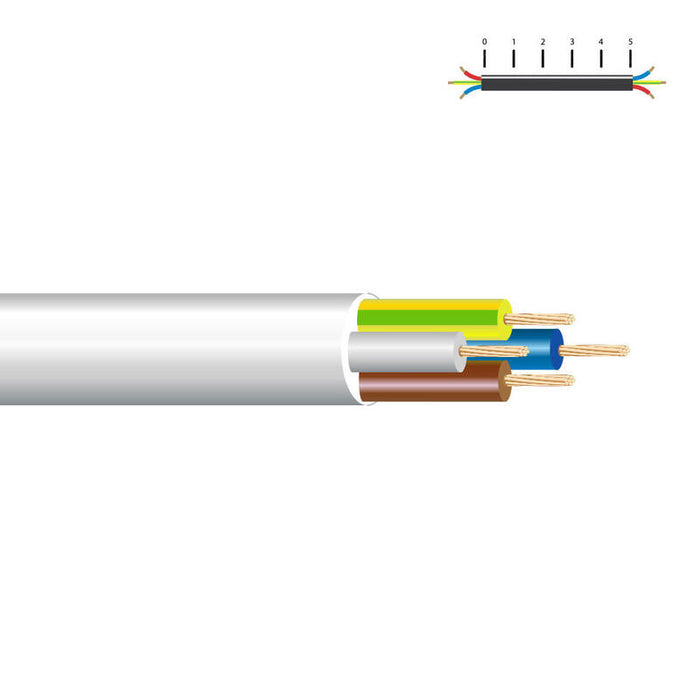 Pack De 100 Metros - Manguera Acrilica 4x1,5mm Blanca Euro/Mts
