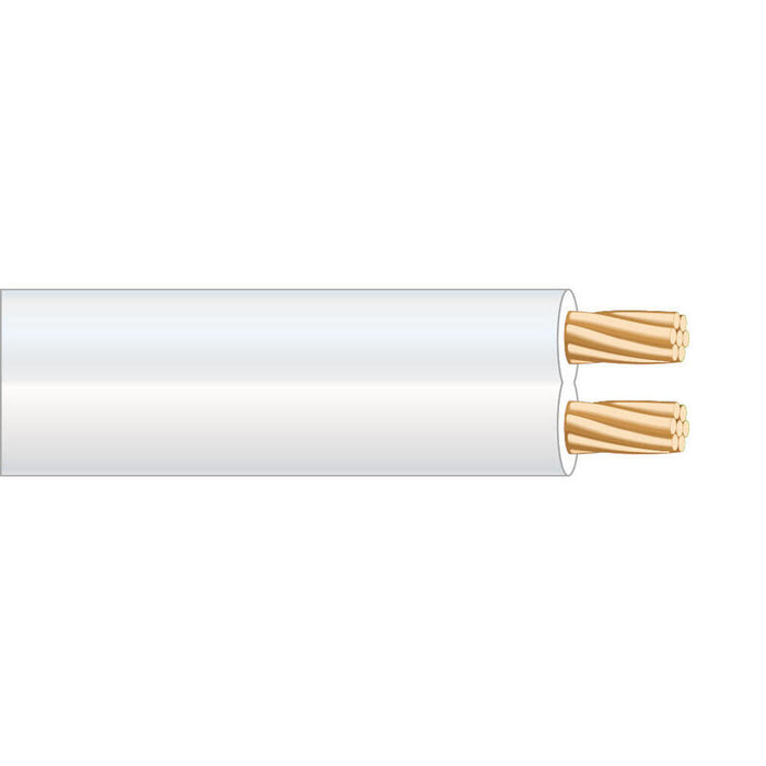 Pack De 100 Unidades - Paralelo 2x1,50mm Blanco "Audio" Euro/M (Bobina Pequeña Ø200x80mm)