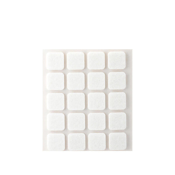 Pack De 11 Unidades - Pack 20 Fieltros Blancos Sinteticos Adhesivos 17x17mm Plasfix Inofix
